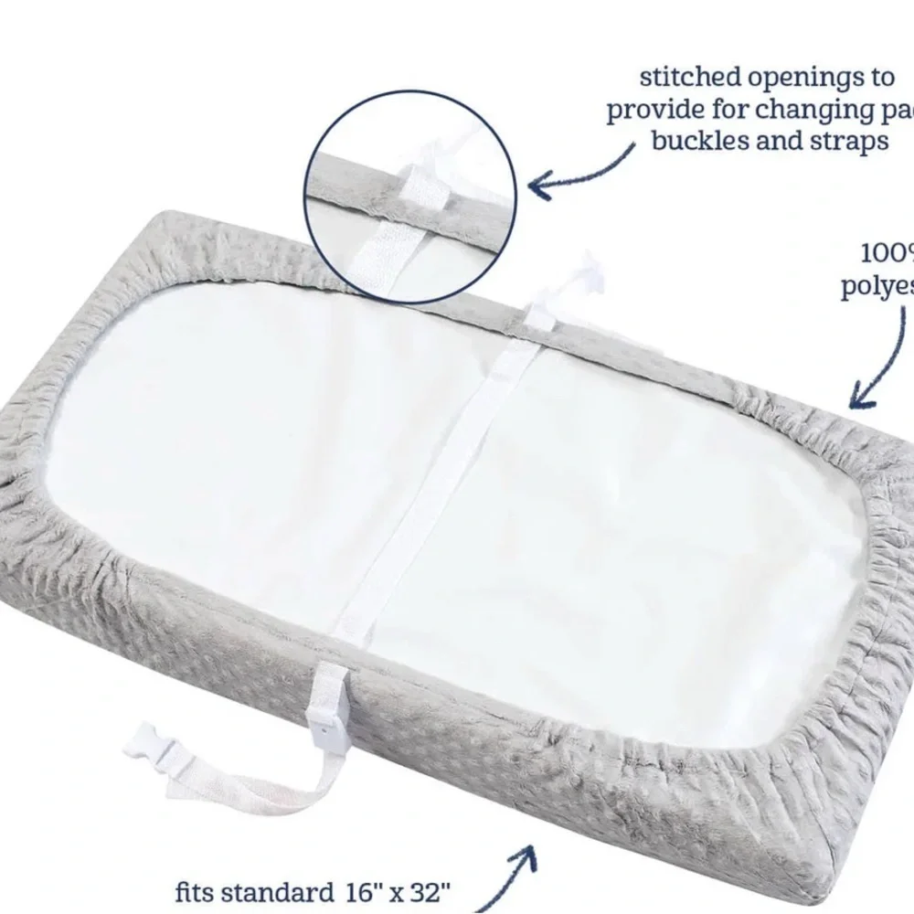 Gerber Light Grey Dotted Changing Pad Cover